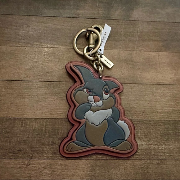 SUPER RARE Disney X Coach Thumper Keychain Fob Bag Charm - Picture 1 of 8